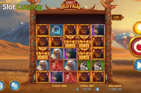 Skärmdump3. Mighty Buffalo slot