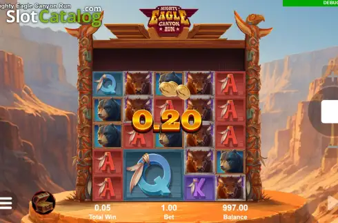 Ecran3. Mighty Eagle Canyon Run slot