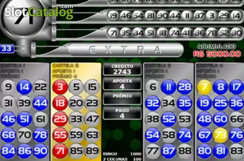 Game screen. Steel Bingo slot