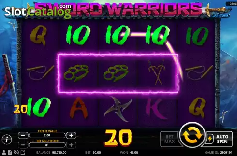 Win Screen 2. Sword Warriors slot