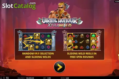 Bildschirm2. Viking Honour XtraWild slot