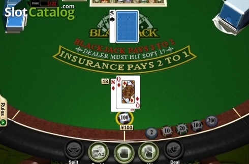 Bildschirm3. Blackjack (RTG) slot