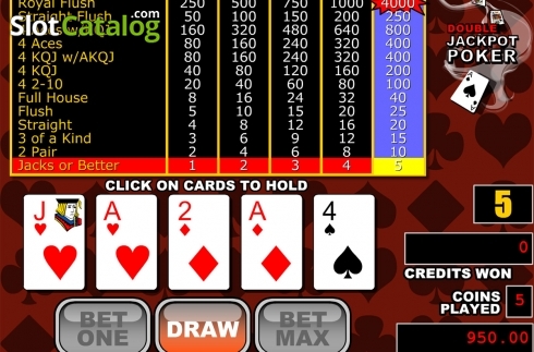 Game workflow . Double Jackpot Poker (RTG) slot