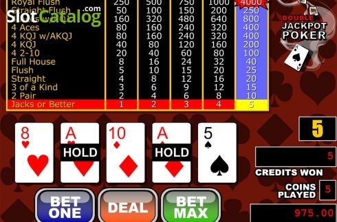 Οθόνη5. Double Jackpot Poker (RTG) Κουλοχέρης 