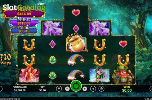 Reel Screen. Paddys Lucky Forest slot