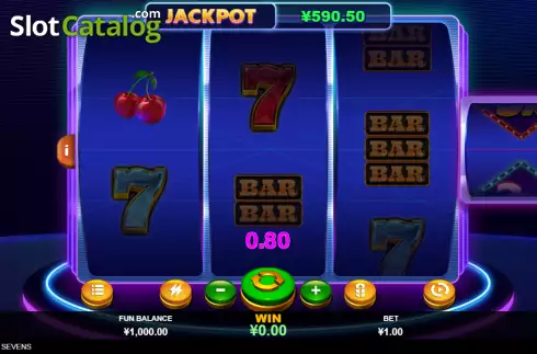 Win screen 2. Jackpot Sevens (RTG) slot