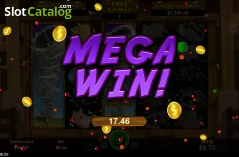Mega Win Screen. Twister Wilds slot