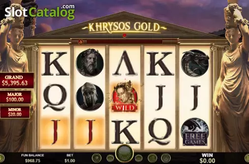 Win Screen. Khrysos Gold slot