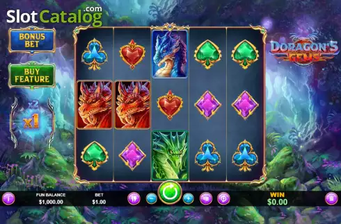 Game screen. Doragon's Gems slot