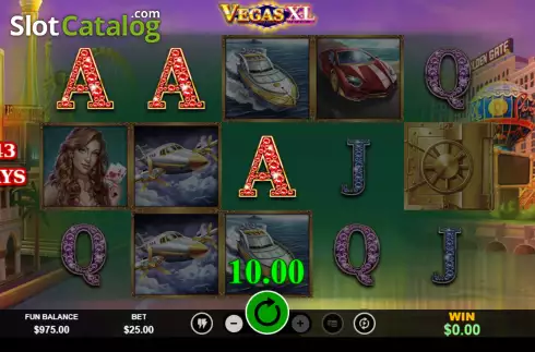 Win screen. Vegas XL slot