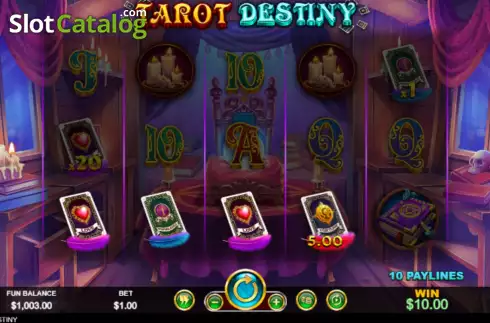 Win screen 2. Tarot Destiny slot