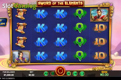 画面2. Sword of the Elements カジノスロット