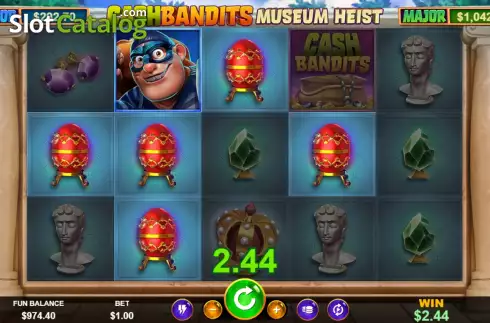 Win Screen 2. Cash Bandits Museum Heist slot