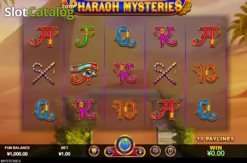 Game screen. Pharaoh Mysteries slot