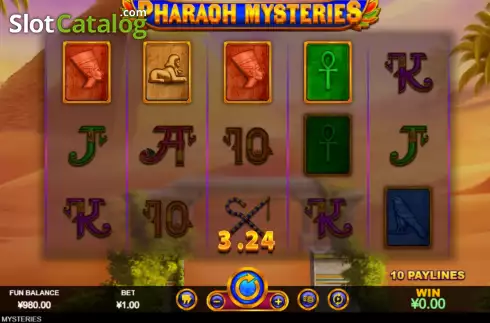 Win screen 2. Pharaoh Mysteries slot