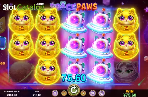 Expanding Wild with ReSpins Win Screen 4. Space Paws slot