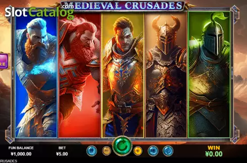 Game screen. Medieval Crusades slot
