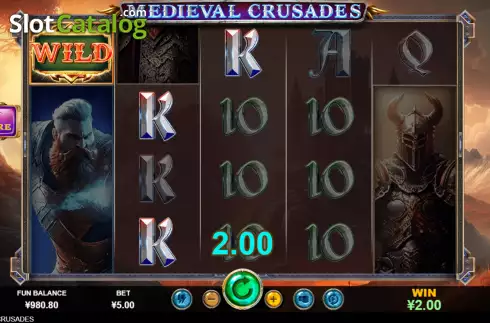 Win screen 2. Medieval Crusades slot
