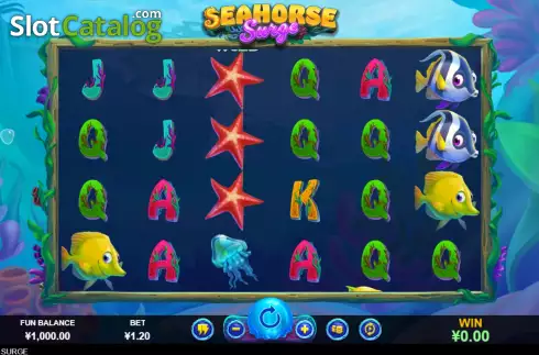 Game screen. Seahorse Surge slot