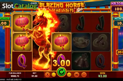 Schermo3. Blazing Horses slot