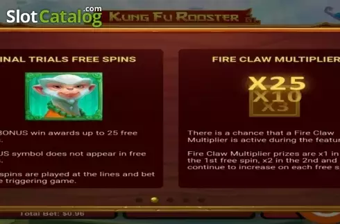 Bildschirm7. Kung Fu Rooster slot