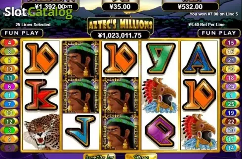 Win Screen. Aztecs Million slot