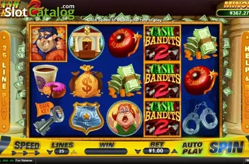 Bildschirm2. Cash Bandits 2 slot