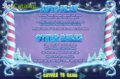 Rules. Snowmania slot