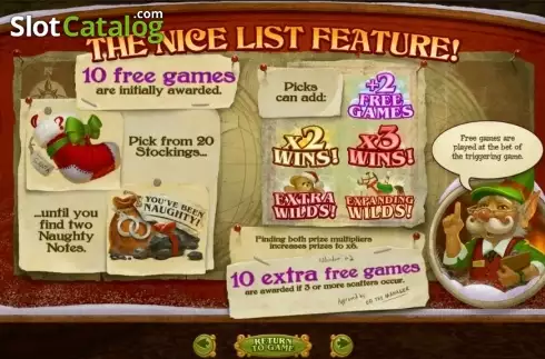 Free Spins 3. The Nice List slot