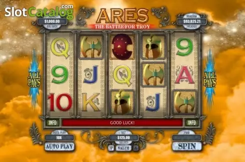 Reel Screen. Ares the Battle for Troy slot
