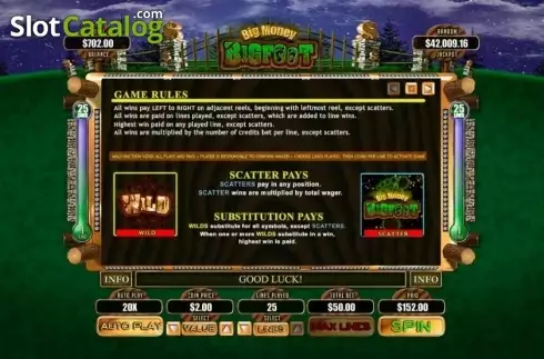 Bildschirm7. Big Money Bigfoot slot
