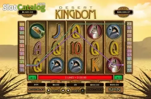 Win Screen. Desert Kingdom slot