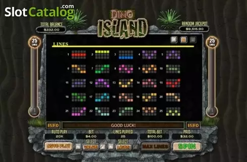 Bildschirm5. Dino Island slot