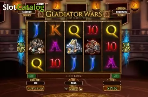 Reel Screen. Gladiator Wars slot