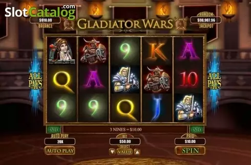 Ekran3. Gladiator Wars yuvası