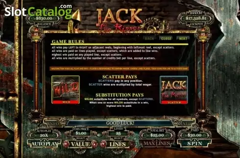 Rules. Jack the Ripper slot