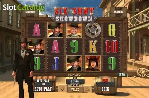 Bildschirm2. Six Shot Showdown slot
