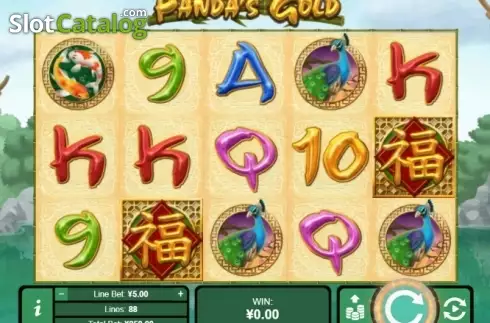 Reel screen. Panda's Gold (RTG) slot