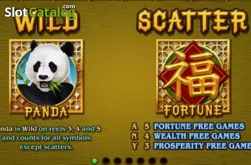 Paytable 1. Panda's Gold (RTG) slot