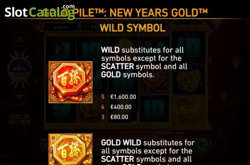 Game Rules 1. Gold Pile: New Years Gold slot