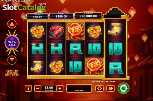 Reel Screen. Gold Pile: New Years Gold slot