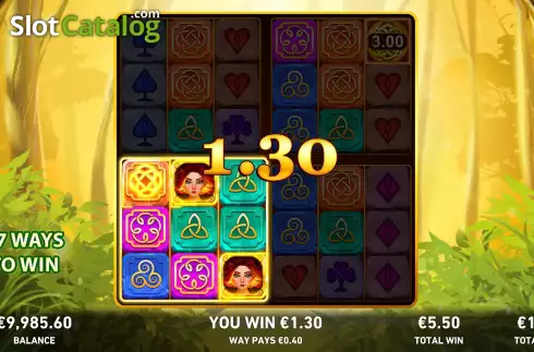 Free Spins Small Gameplay Screen. Fire Blaze Quattro: Celtic Charm slot