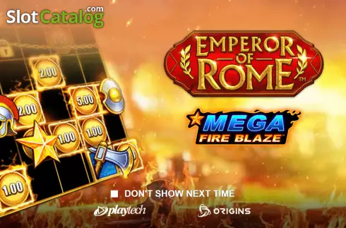 Start Screen. Emperor Of Rome Mega Fire Blaze slot