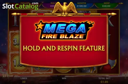 Bonus Game Win Screen 2. Emperor Of Rome Mega Fire Blaze slot