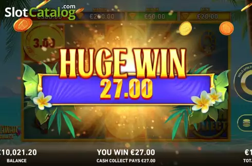 Win Screen 3. Alohawaii: Cash Collect slot