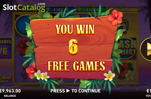 Free Spins Win Screen 2. Alohawaii: Cash Collect slot