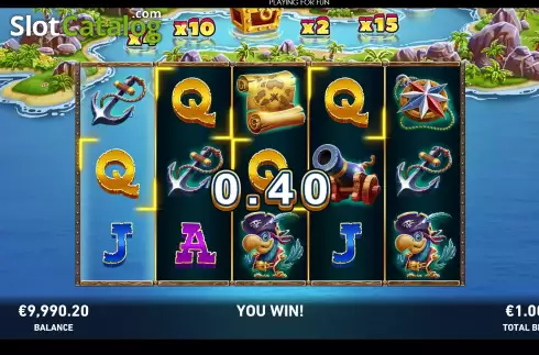 Win screen. Rich Roll: Lust For Gold! slot