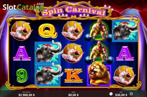 Bildschirm2. Spin Carnival slot