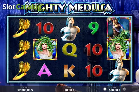 Reel screen. Mighty Medusa (Ready Play Gaming) slot