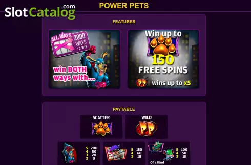 画面5. Power Pets カジノスロット